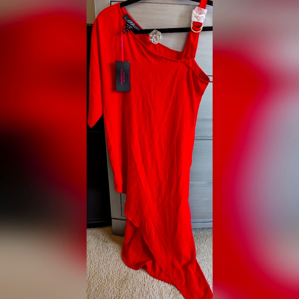 Dress Midnight Velvet Small Red